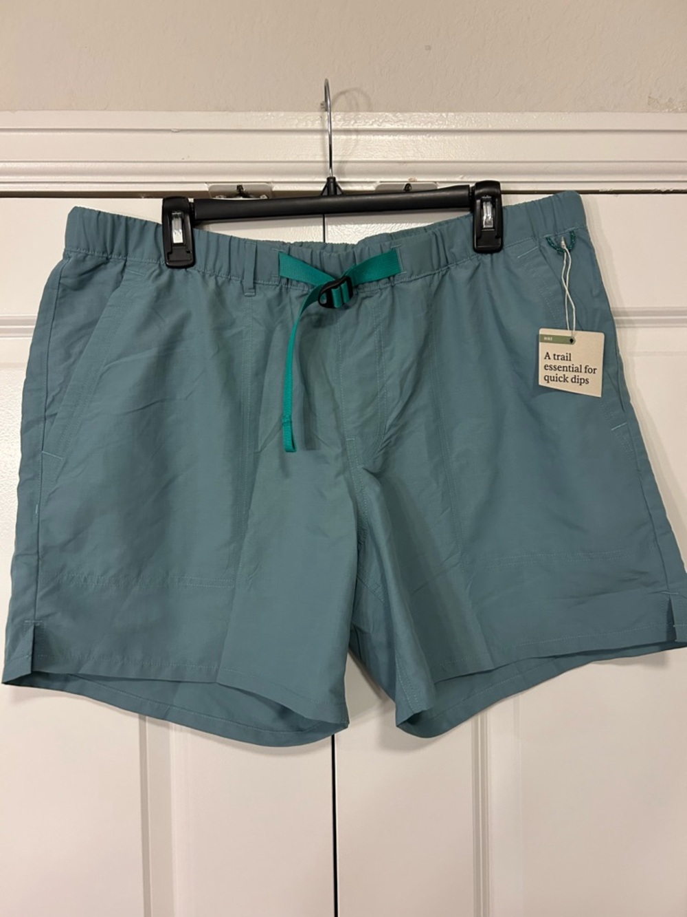 Men's Teal Swim Shorts with Contrast Drawcord